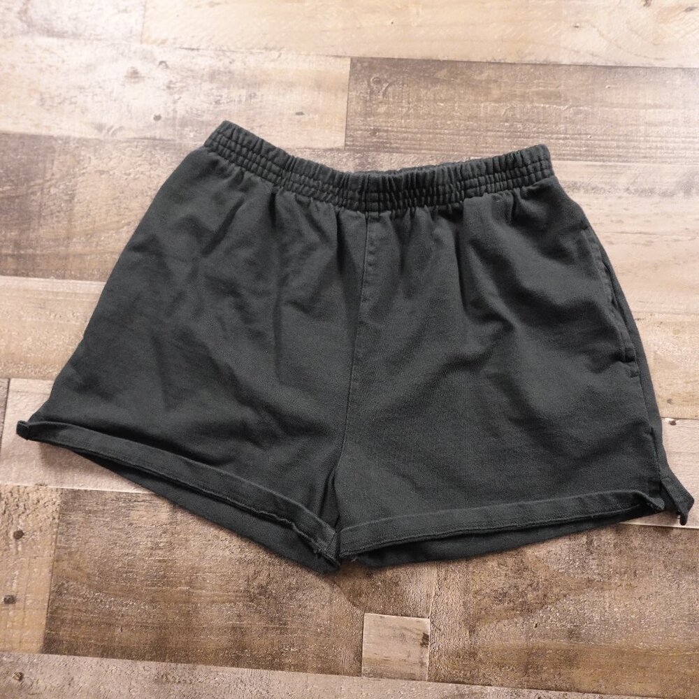 John Galt summer sweat shorts women's one size dark green 4" inseam
